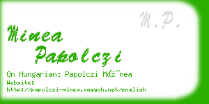 minea papolczi business card